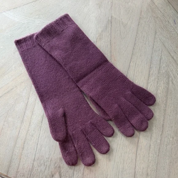 Aris Purple cashmere/Wool Gloves - Picture 1 of 6